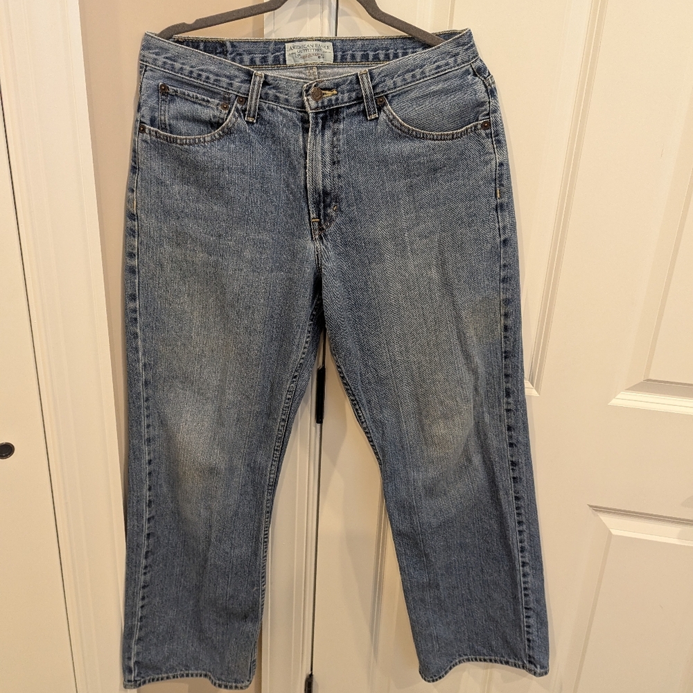 American Eagle Outfitters Light Blue Denim Jeans - Mens 31/30 Loose Fit